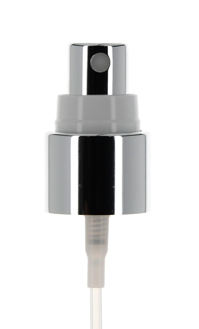 Aluminum, Fine Mist Sprayer Pump with Over Cap, 0.13cc - Image 2