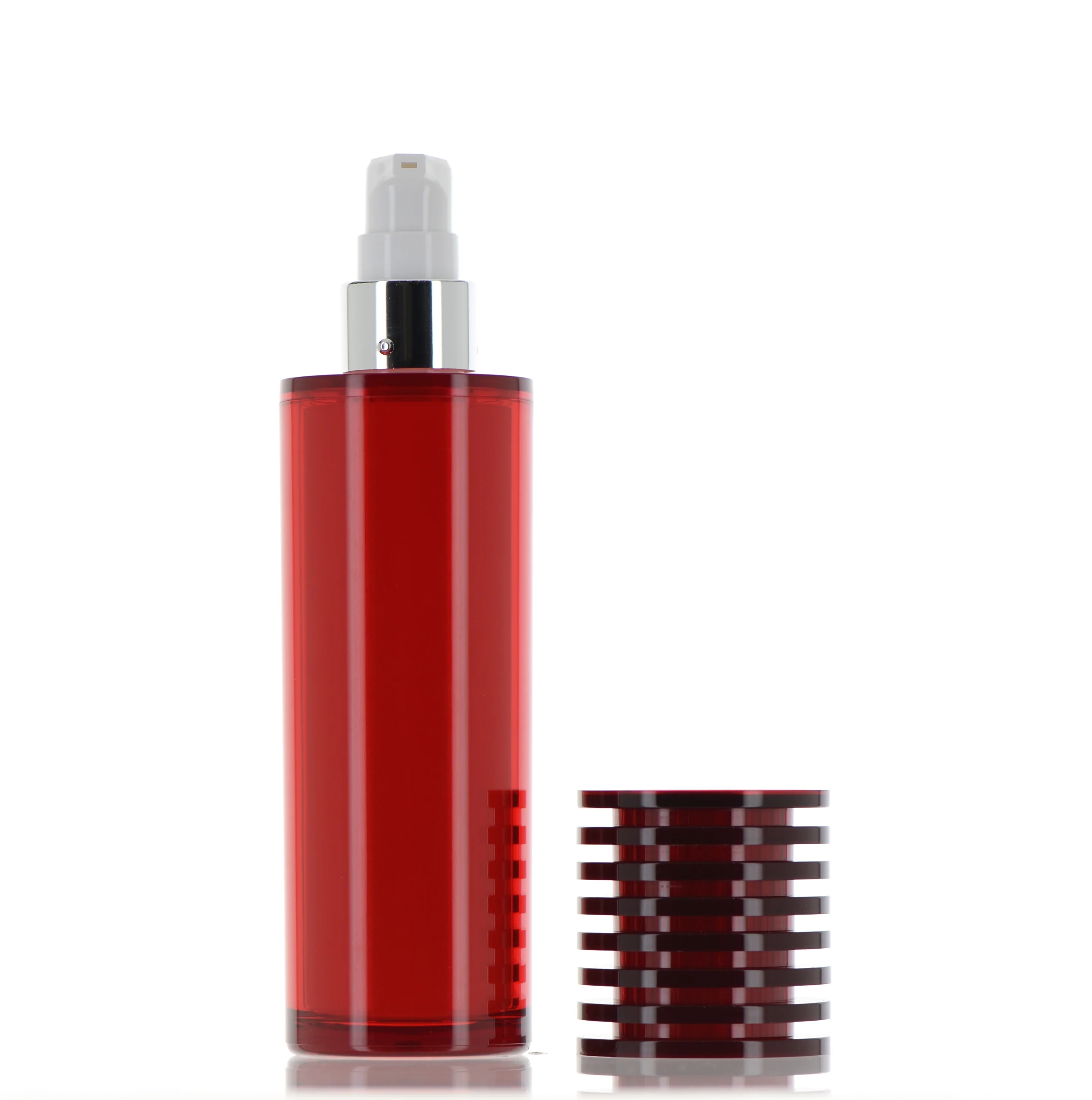 AS/PP/Aluminum, Treatment Pump Round Bottle with Over Cap - Image 2