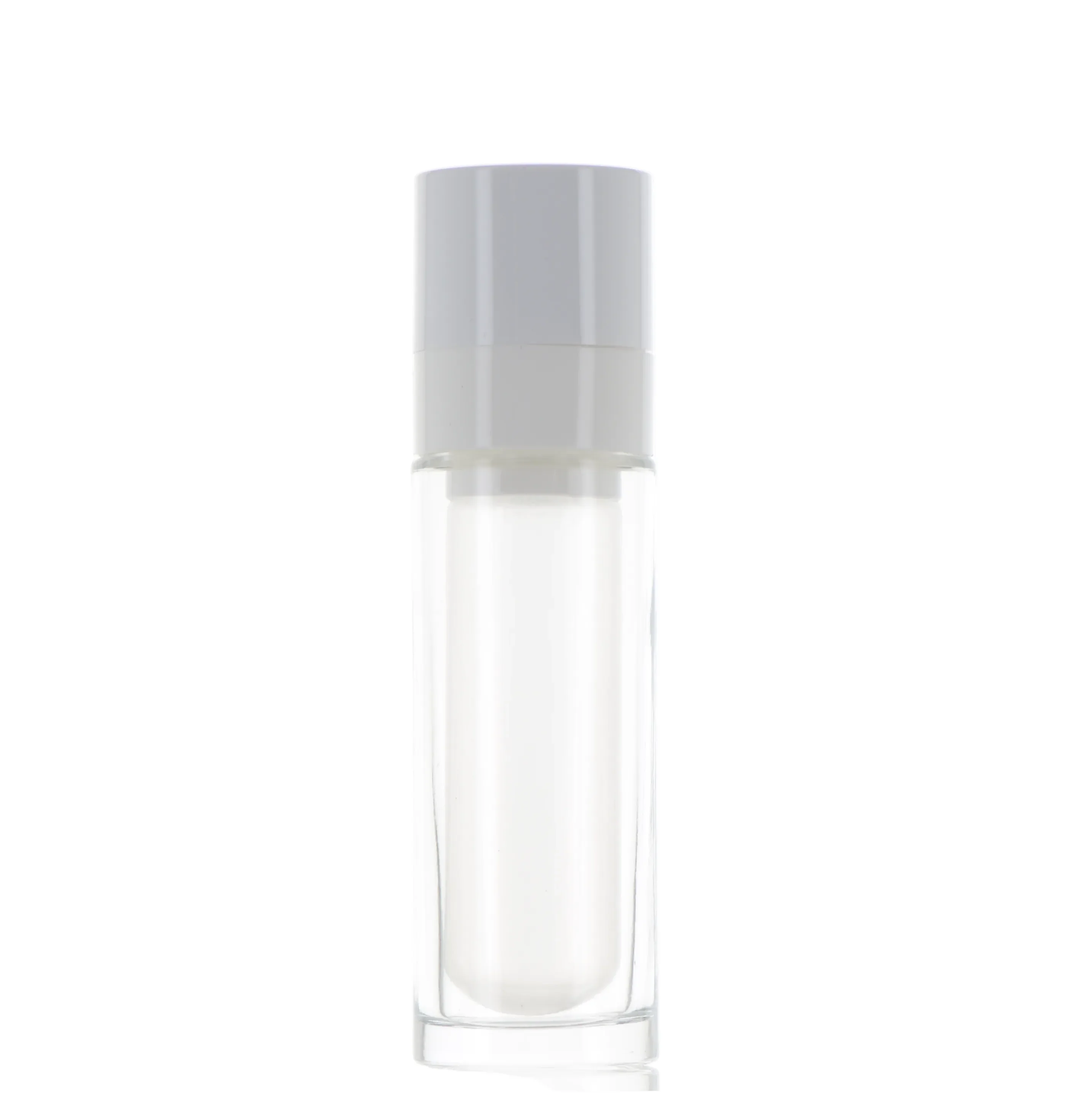 Glass Airless Bottle, Round, Overcap