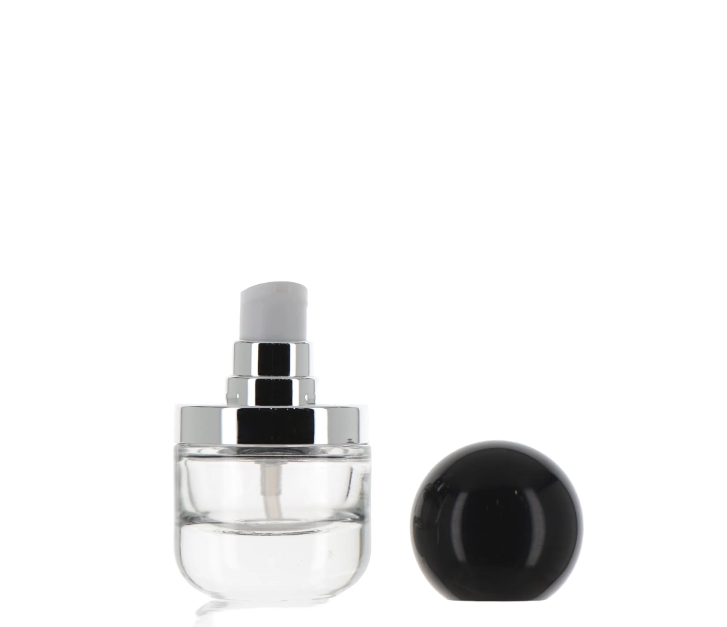 Glass/PP, Round Treatment Pump Bottle - Image 3