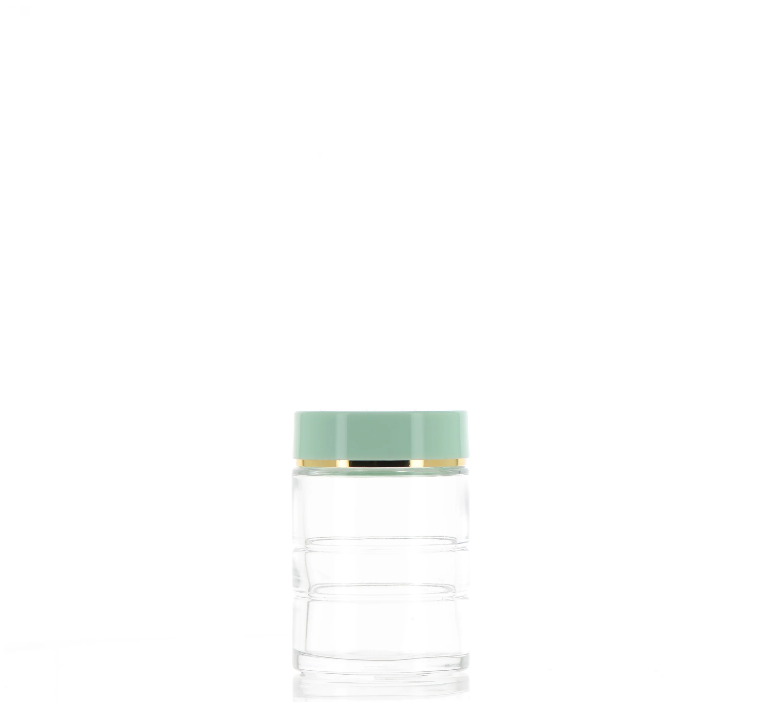 Glass, Round Jar with Screw Cap - Image 2