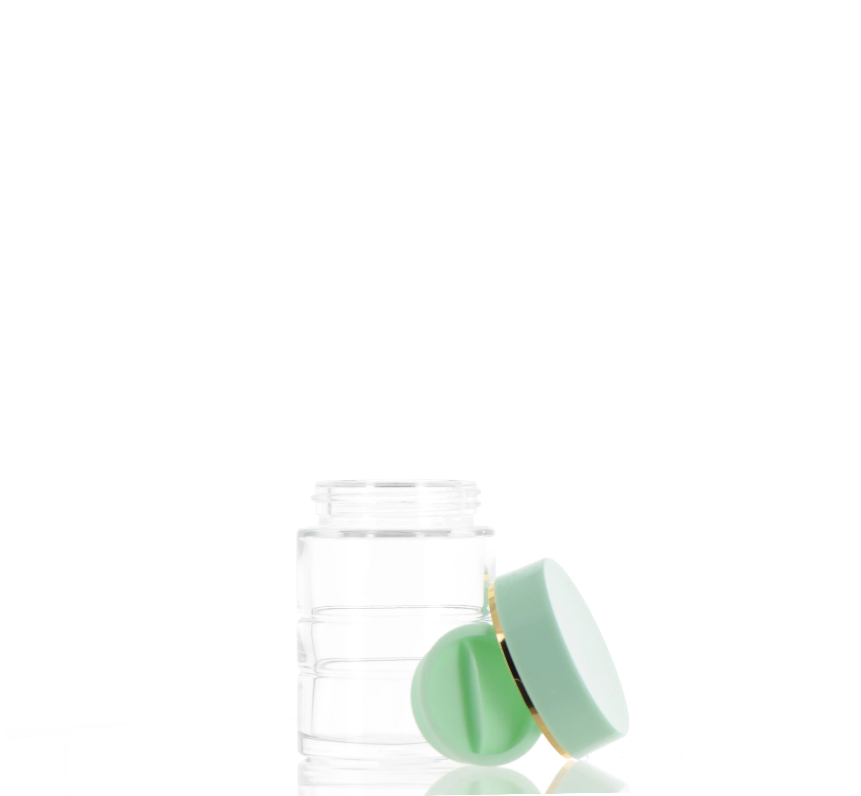 Glass, Round Jar with Screw Cap - Image 3