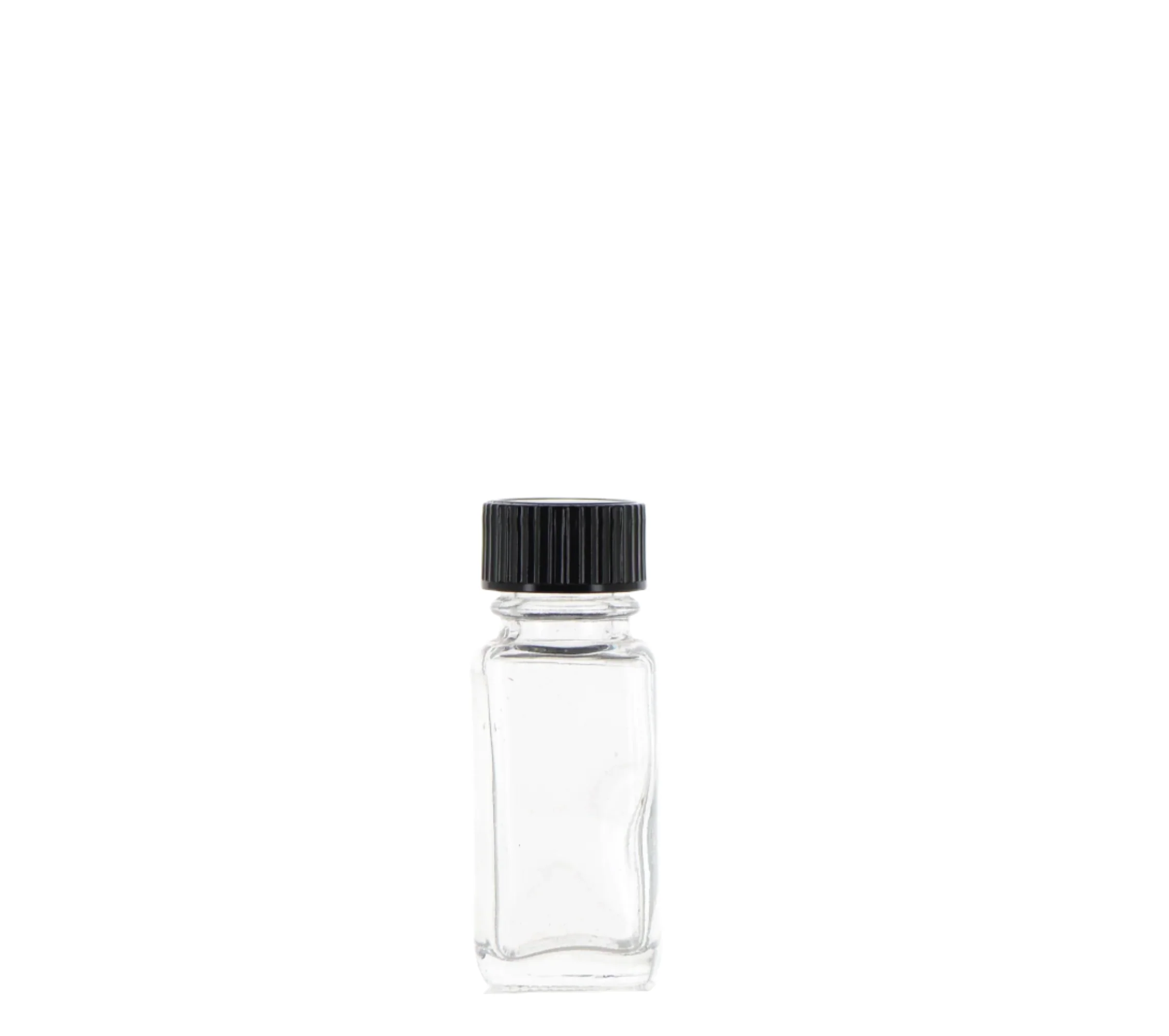 Glass, Square Bottle with Screw Cap