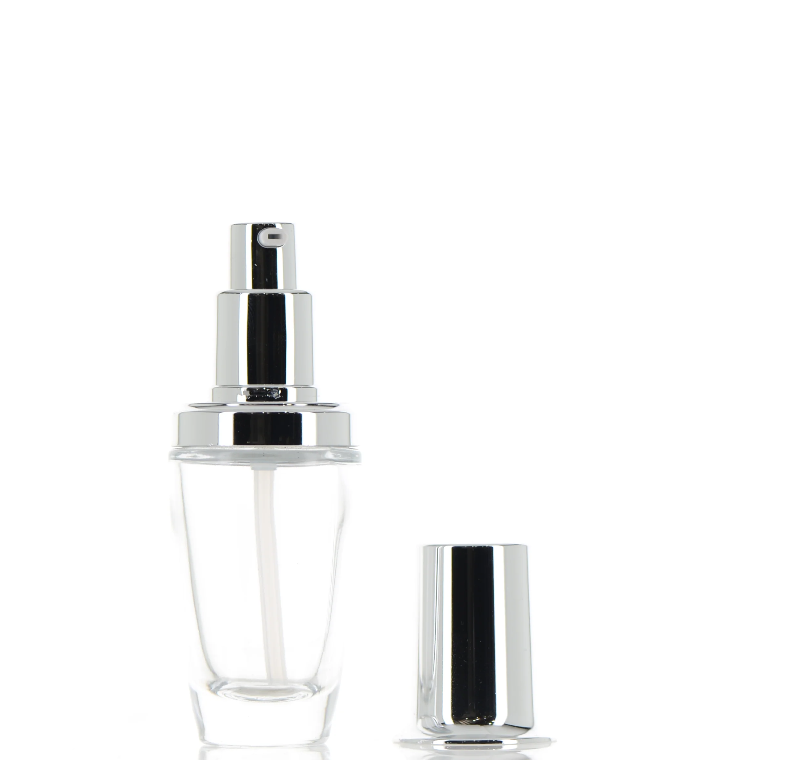 Glass, Treatment Pump Bottle with Over Cap - Image 2