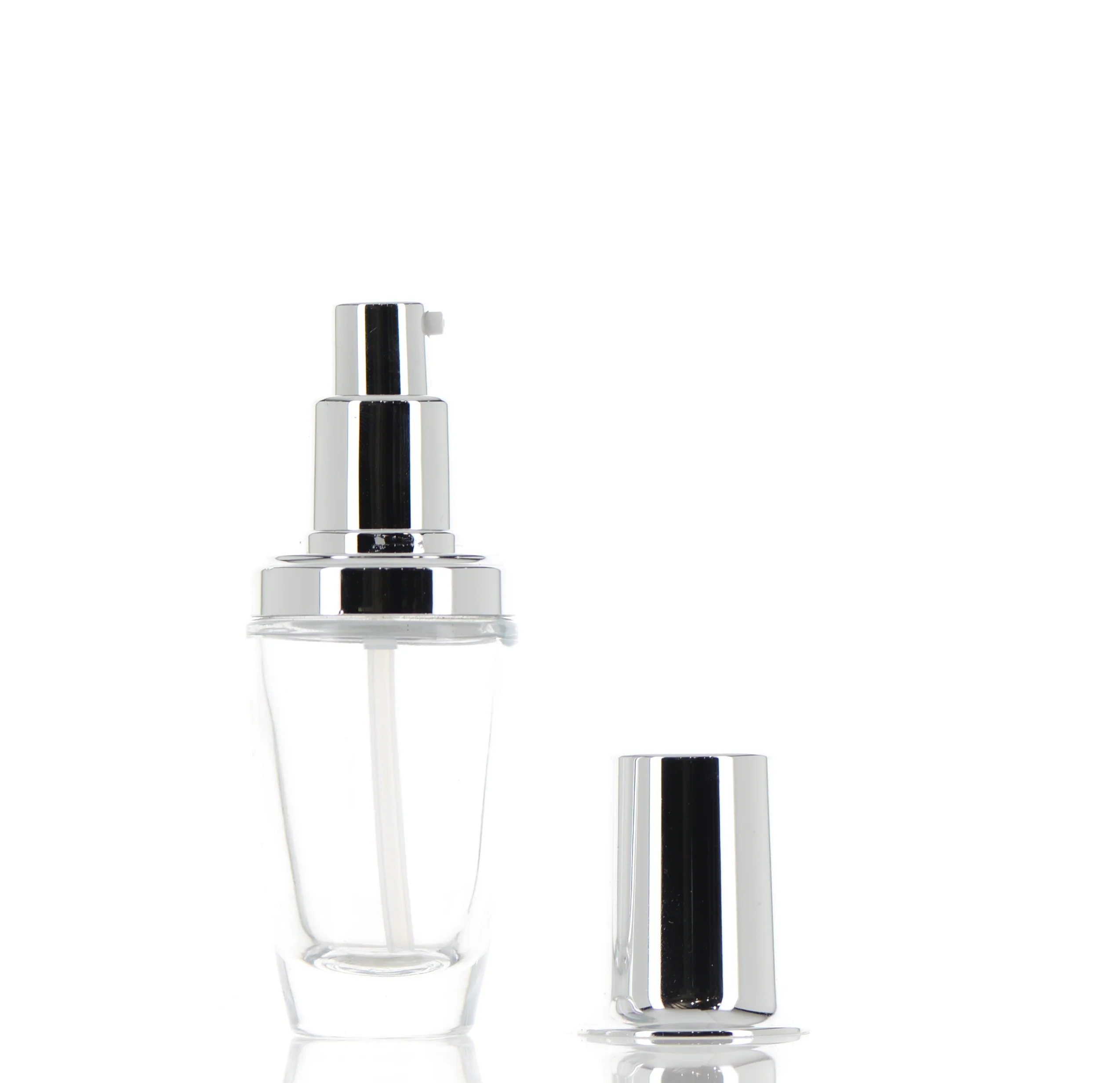 Glass, Treatment Pump Bottle with Over Cap - Image 3
