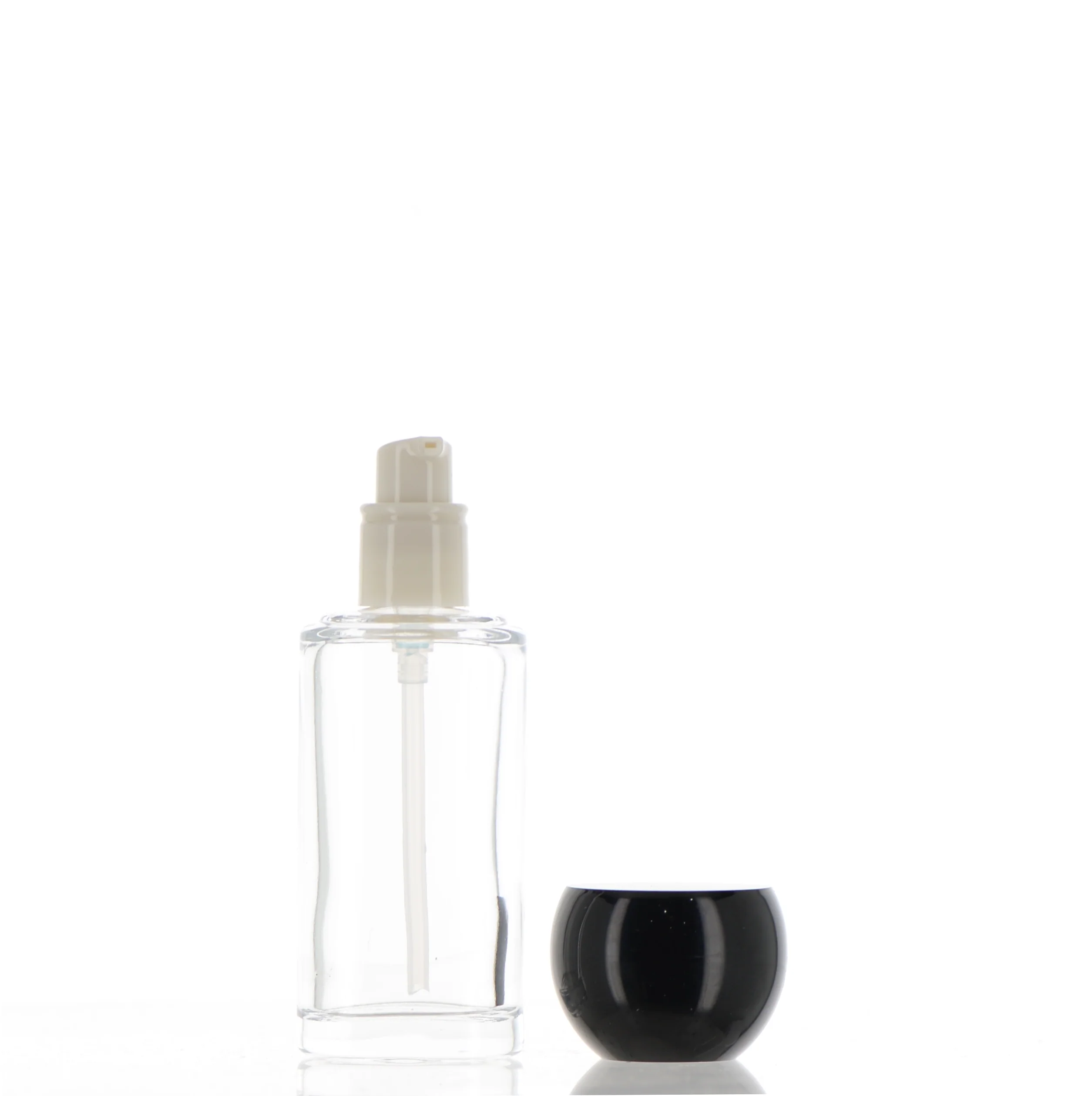 Glass, Treatment Pump Bottle with Over Cap - Image 2