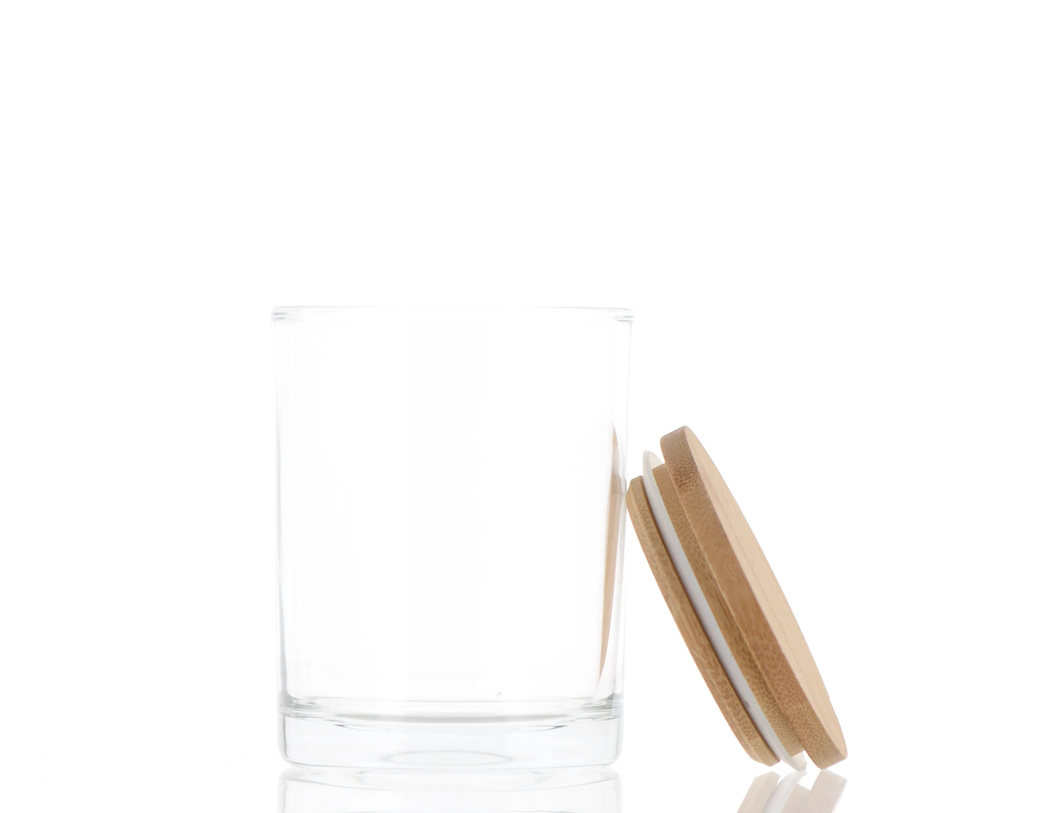 Whimsi Wood Elegance: Enchanting 12oz Glass/Wood Fusion Jar - Image 2