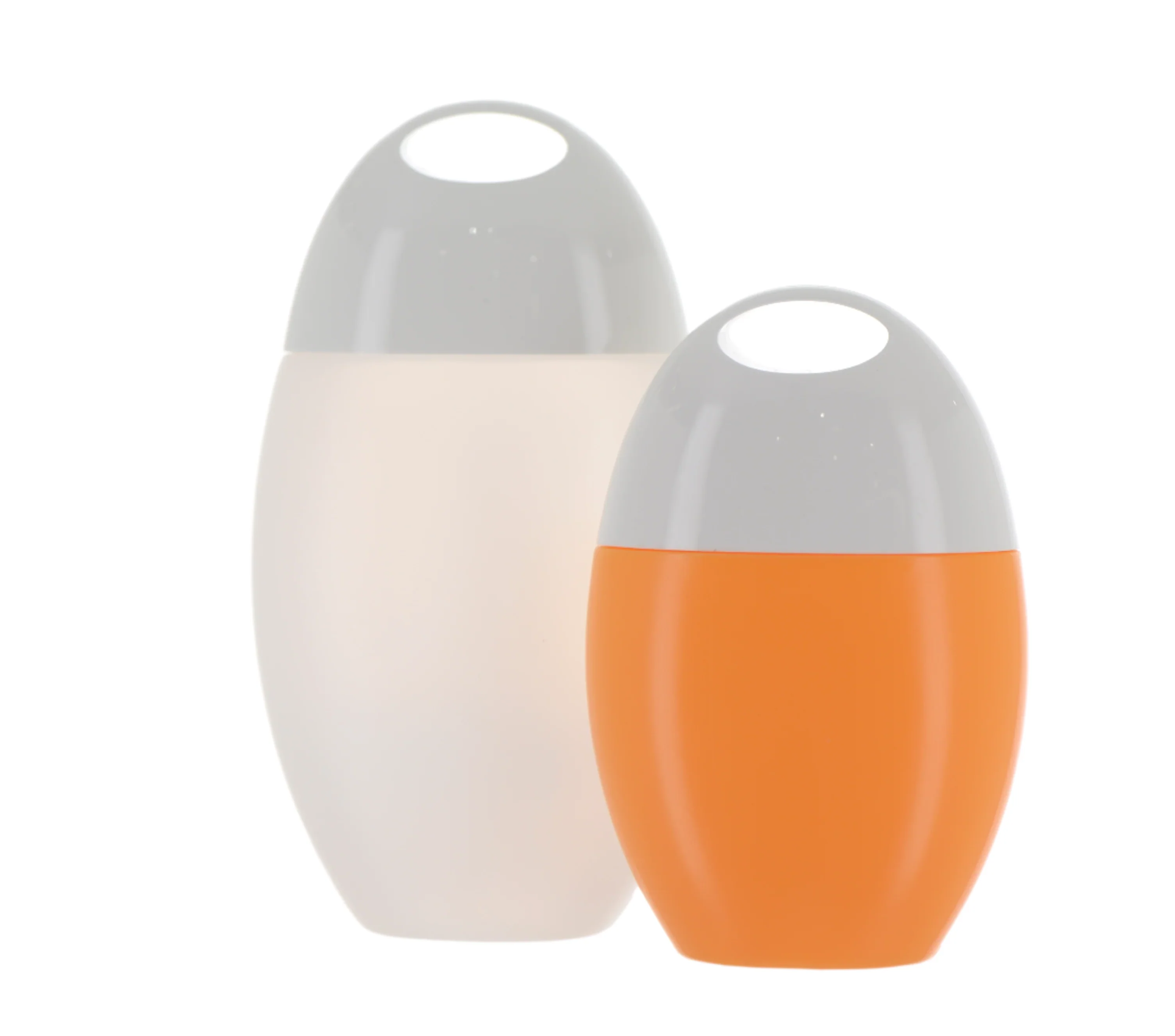 HDPE/PP, Oval Tottle Bottle with Keychain Screw Cap