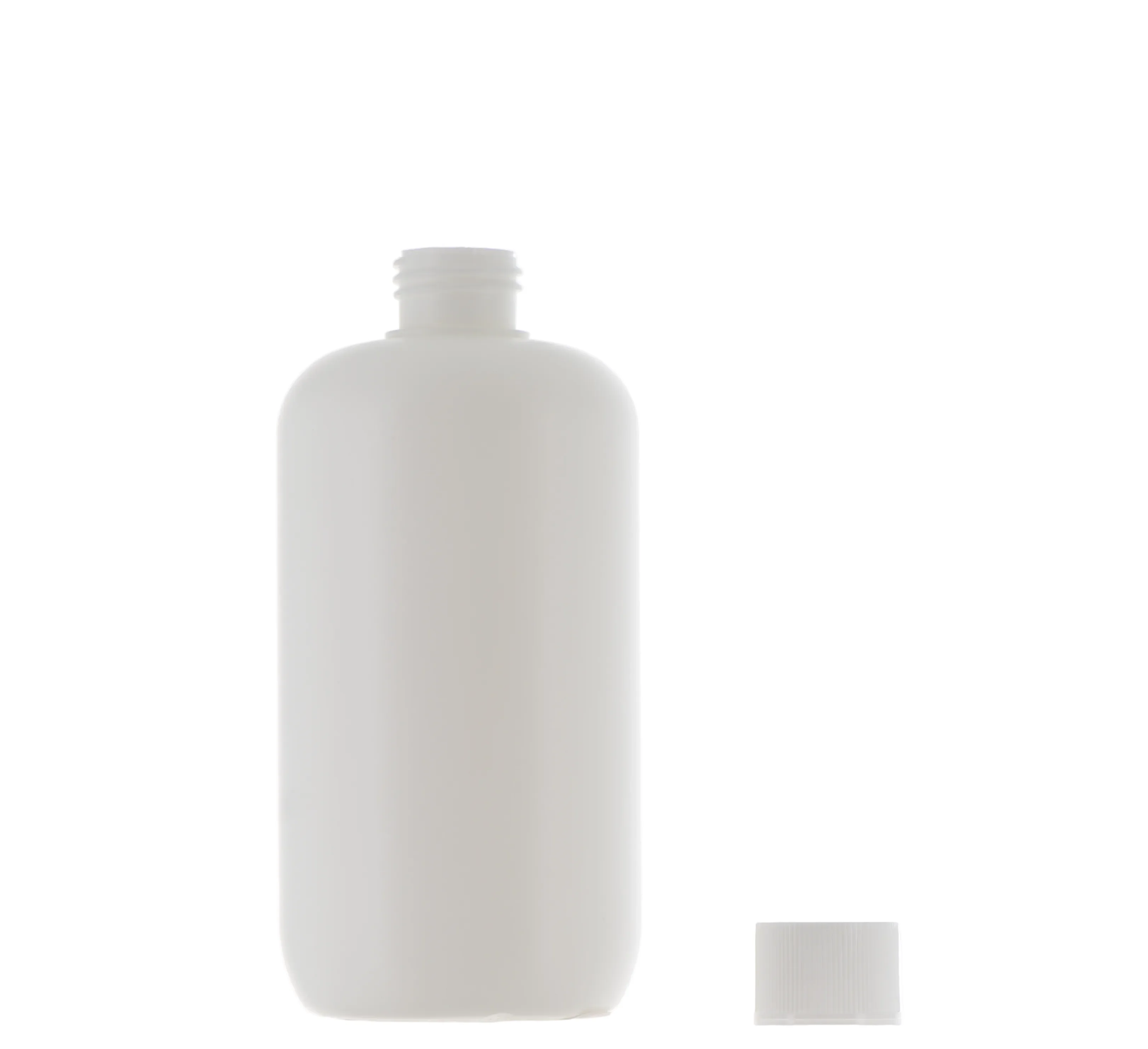 HDPE, Boston Round Bottle with Screw Cap - Image 2