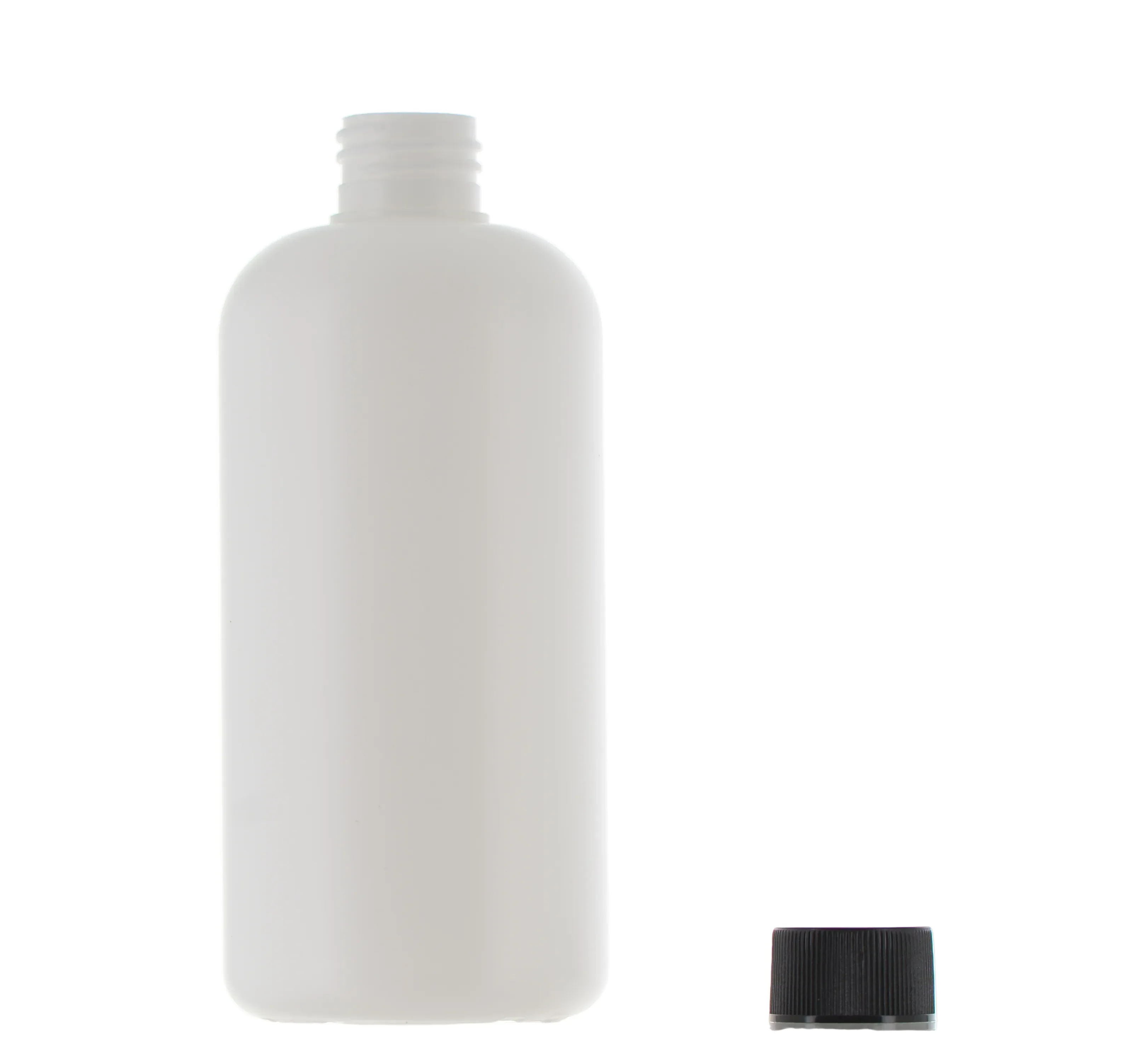 HDPE, Boston Round Bottle with Screw Cap - Image 4