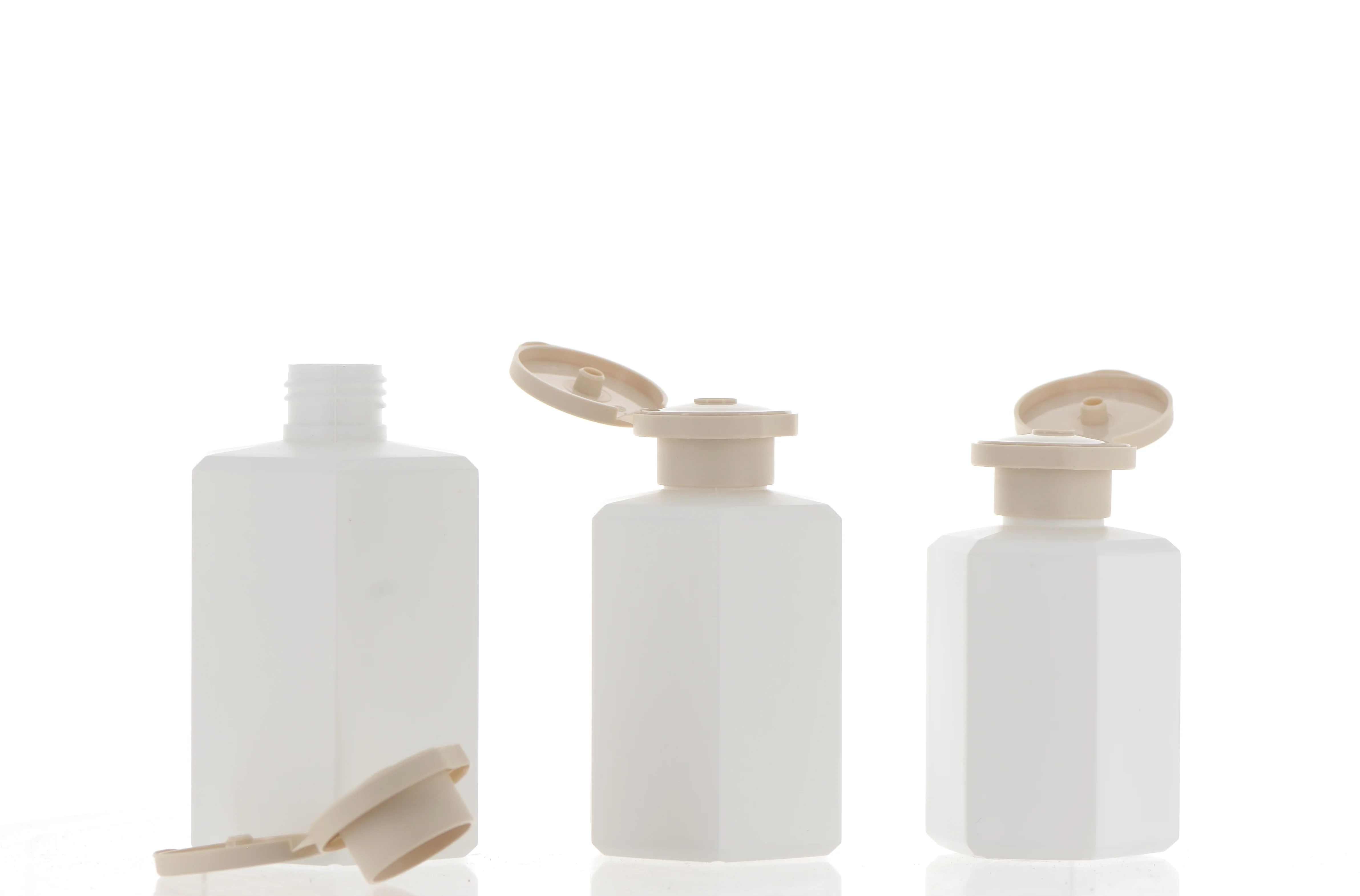 HDPE/PP, Hexagon Bottle with Flip Top Cap - Image 2