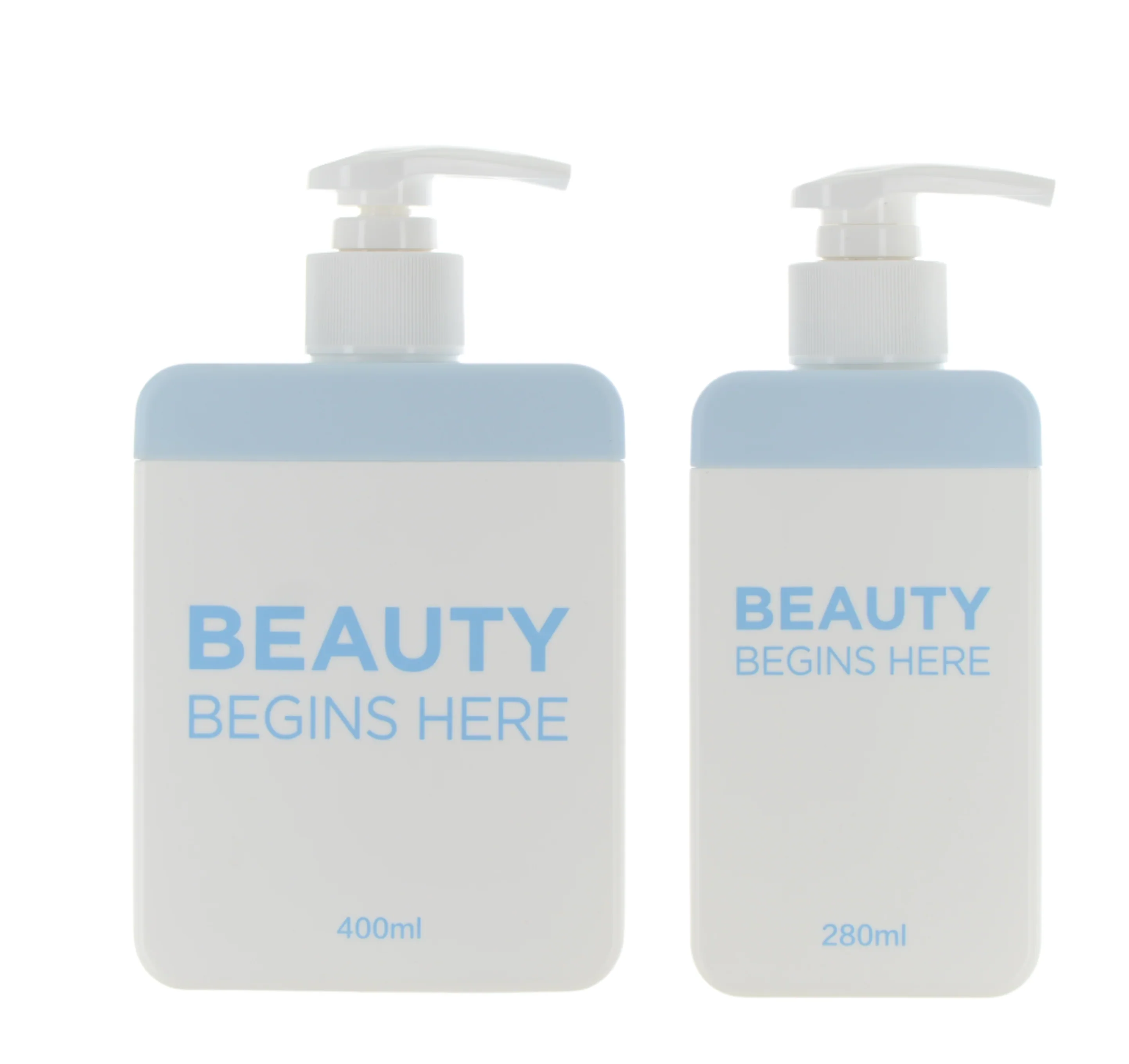 HDPE/PP, Rectangular Bottle with Down-Lock Lotion Pump - Image 3