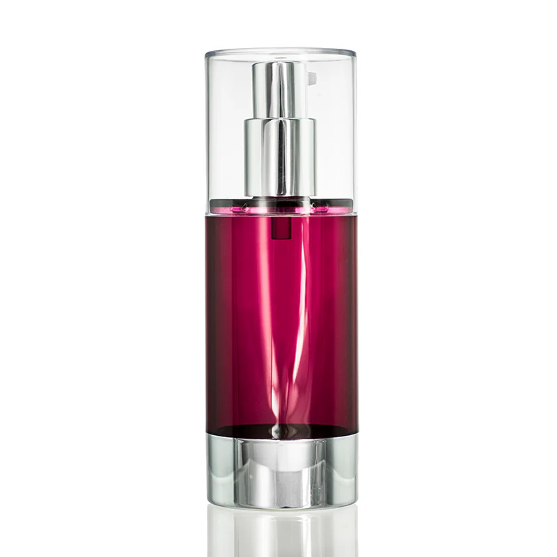 Beauty Infusion 50ml Oval Airless Treatment Pump Bottle Aluminum Actuator