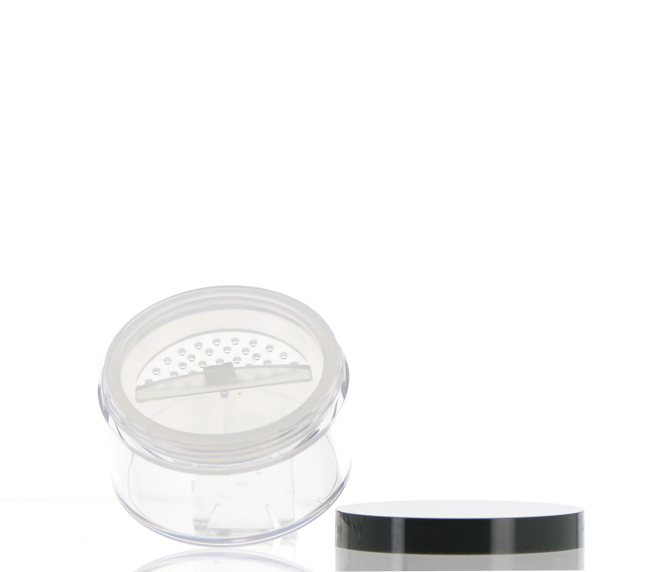 PET/ABS/PP, Round Jar with Sifter - Image 2