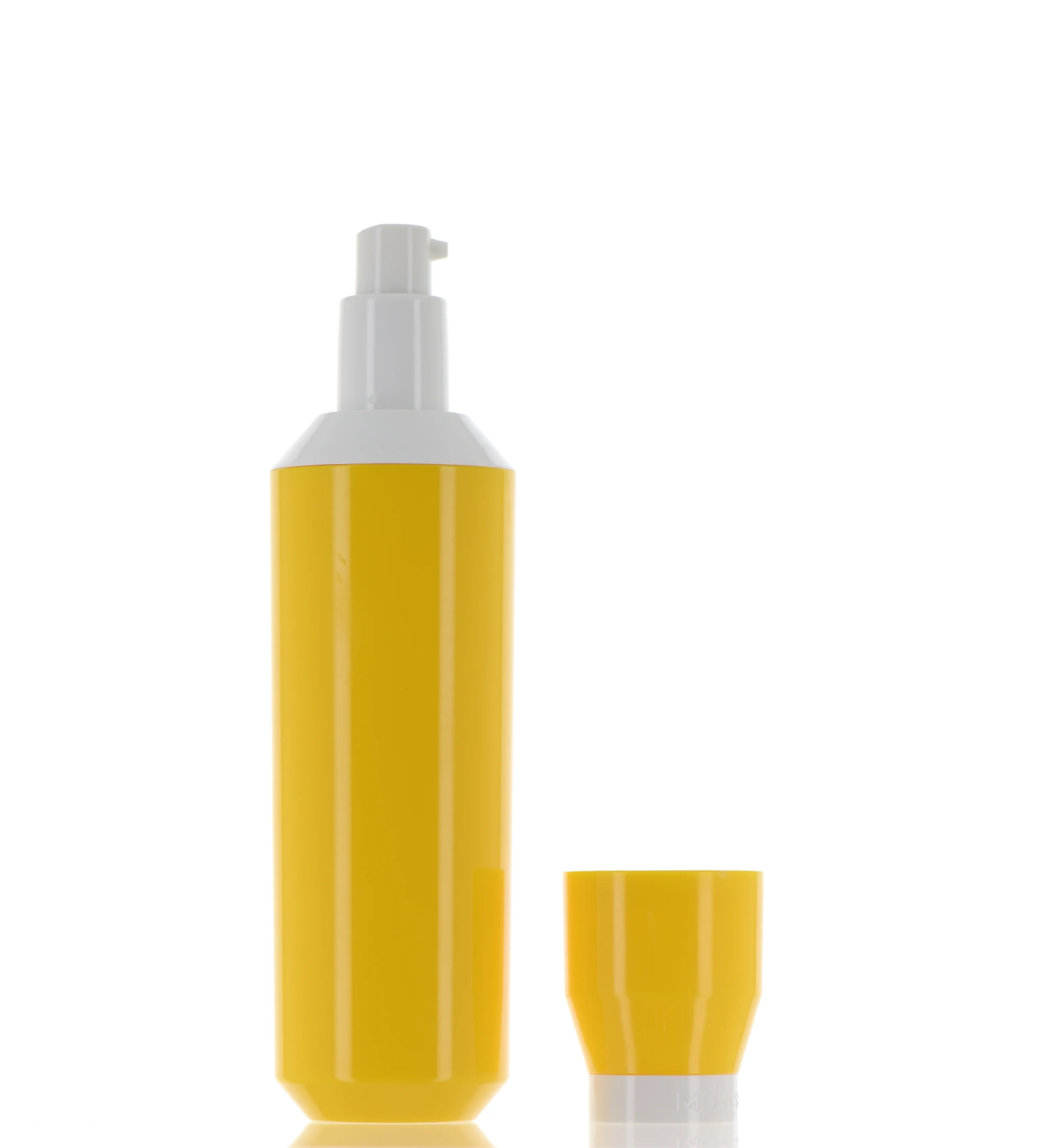 PET/ABS, Treatment pump Bottle with Over Cap - Image 3