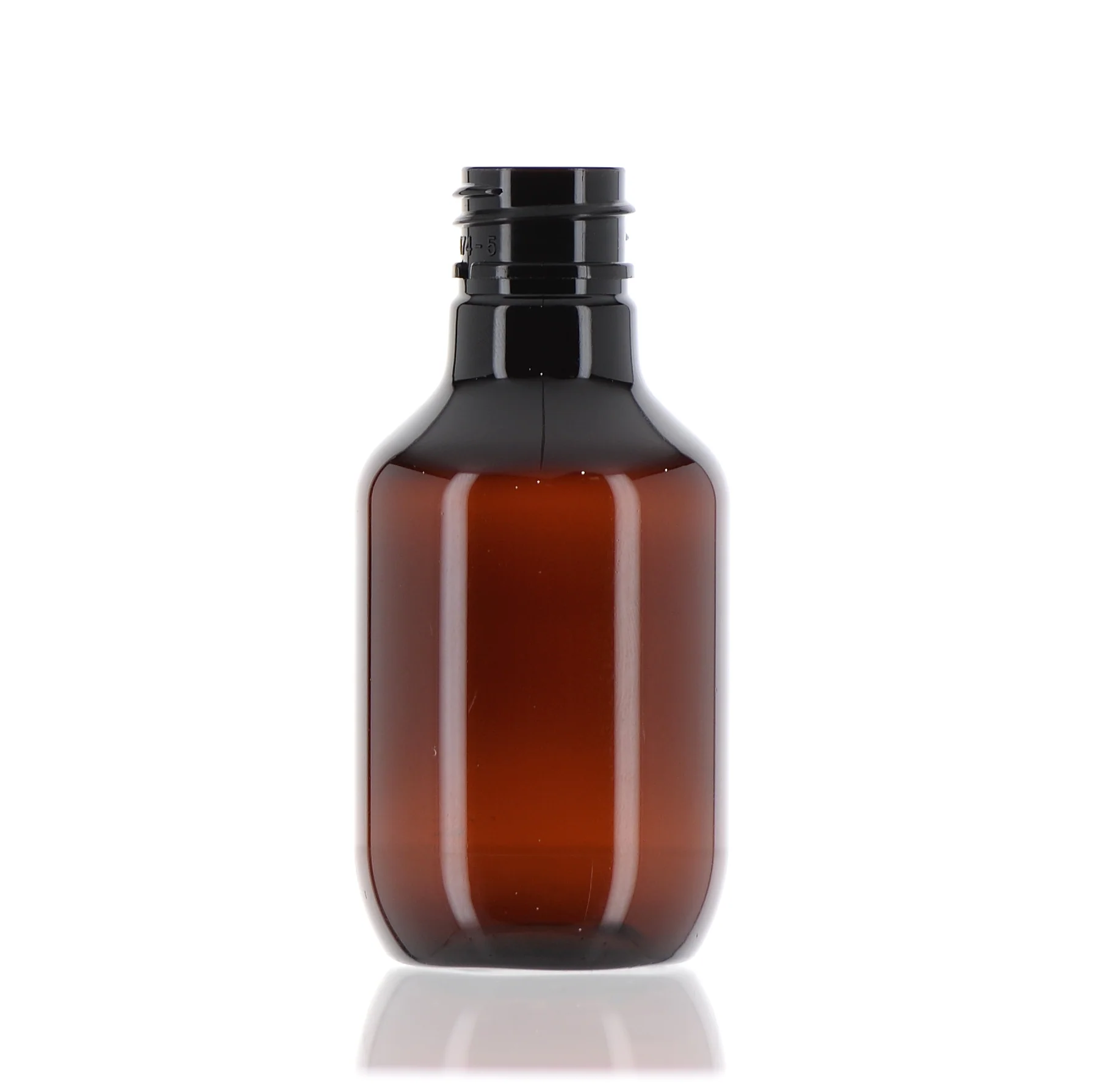 PET, Amber, Round Bottle, 60ml