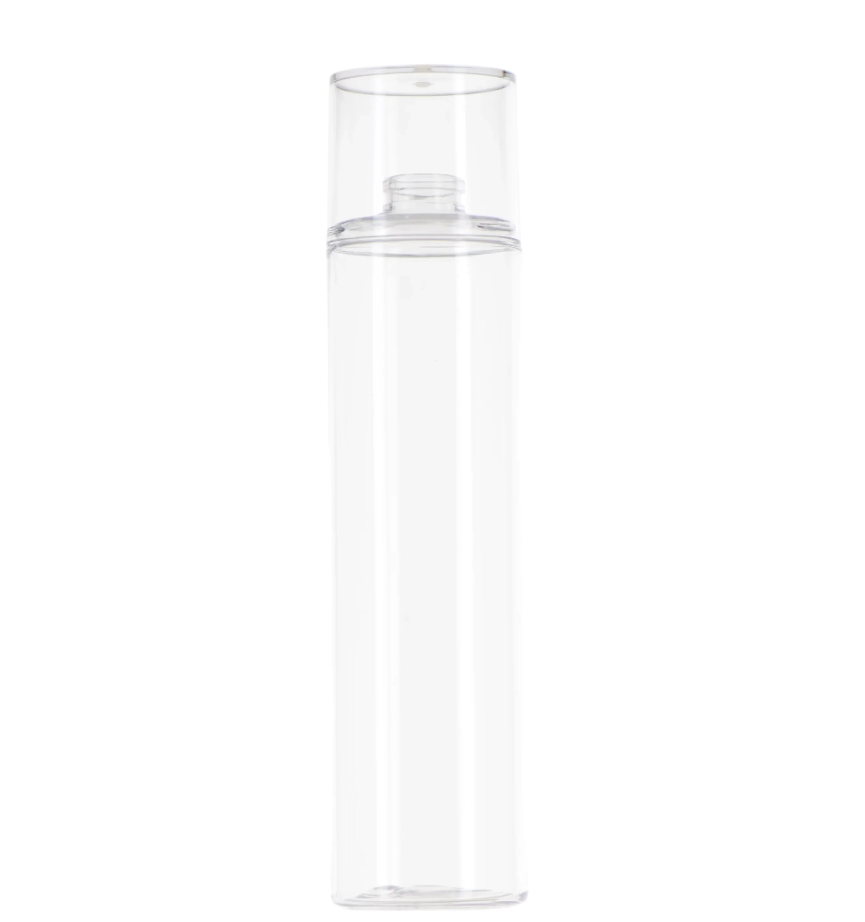 PET, Cylinder Bottle with Over Cap, 8oz