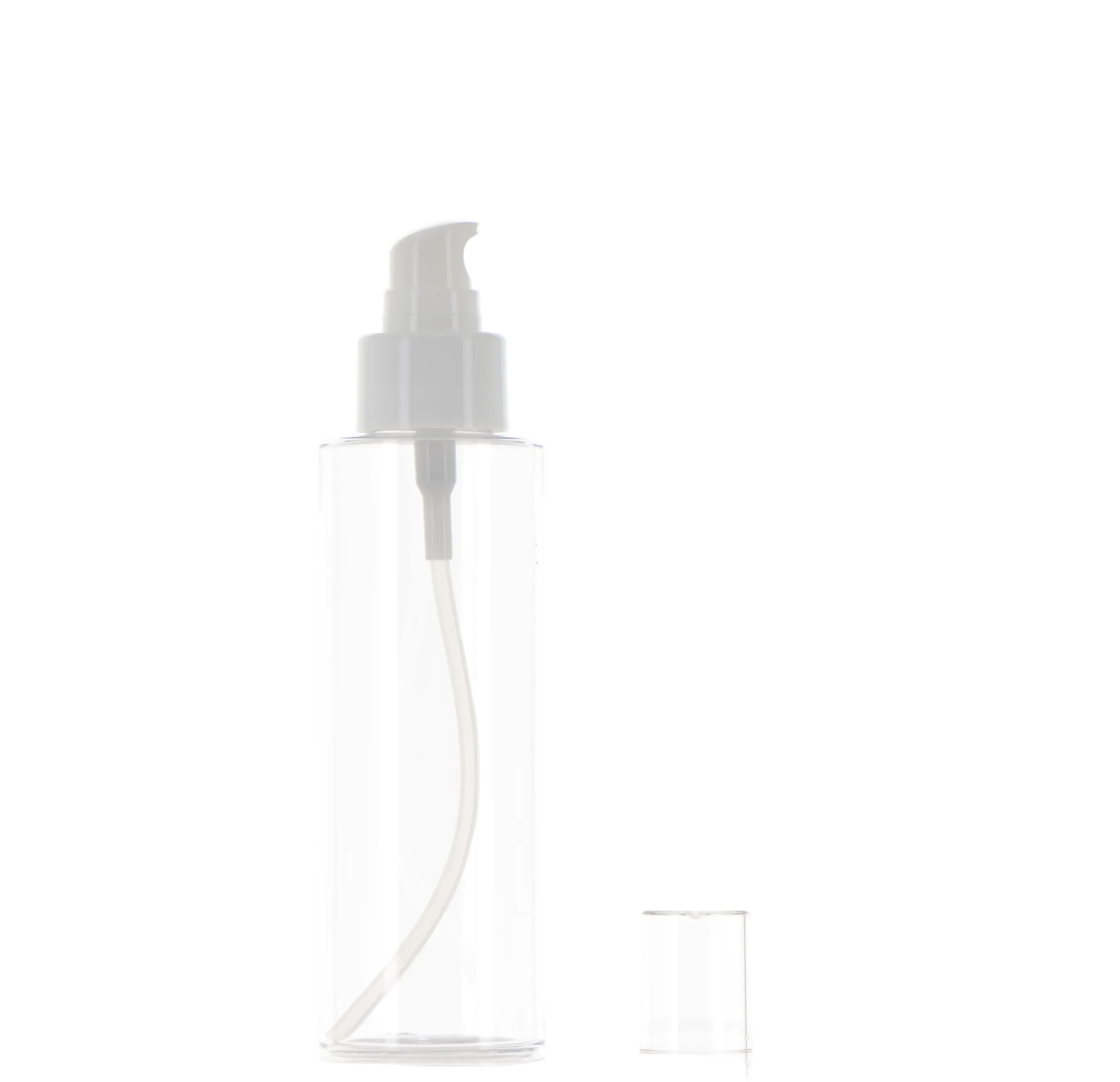 PET, PP Cylinder Bottle with Treatment Pump and Overcap - Image 3
