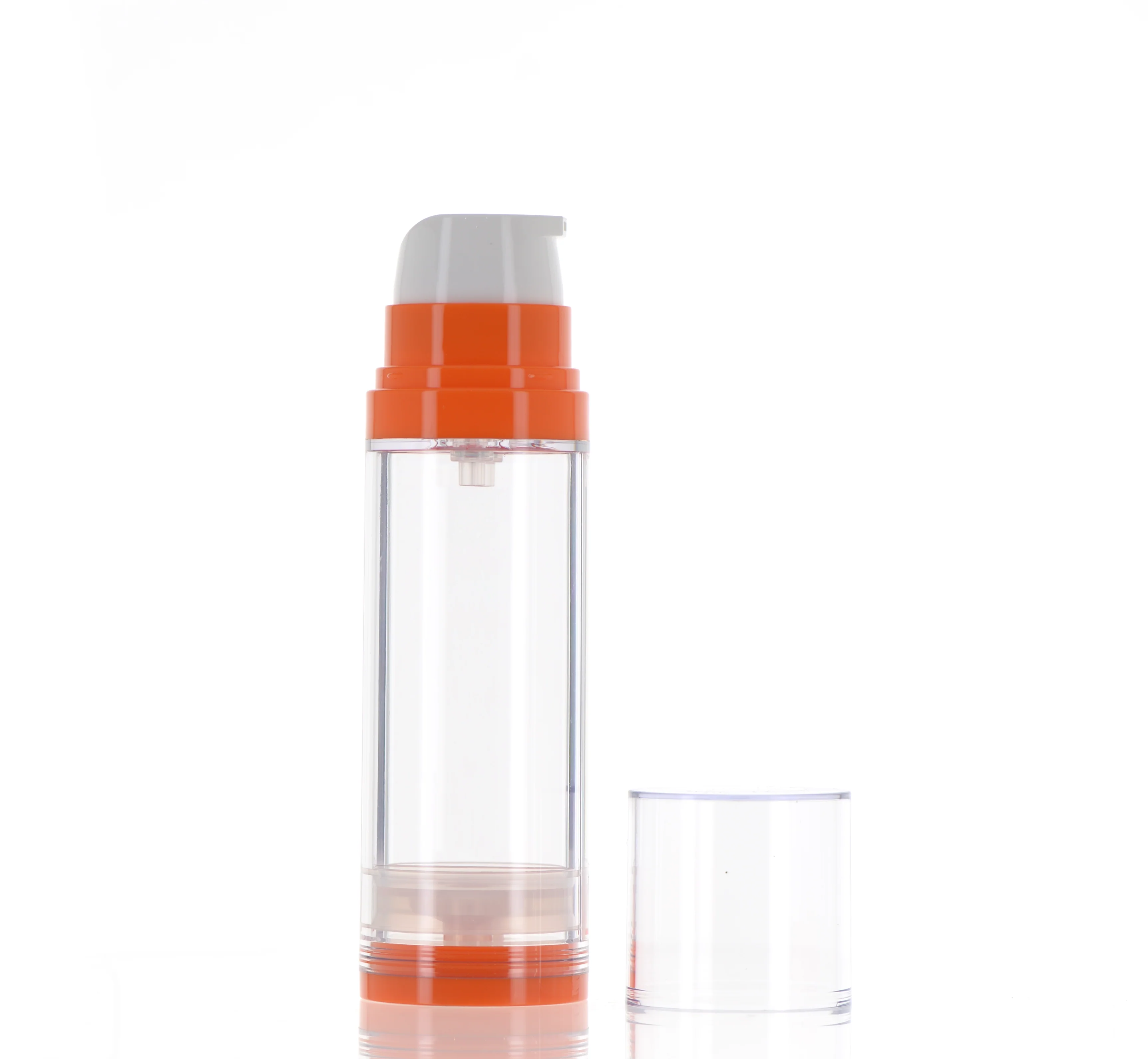 PETG/AS, Cylinder Round Dual Snap on Airless Bottle - Image 2