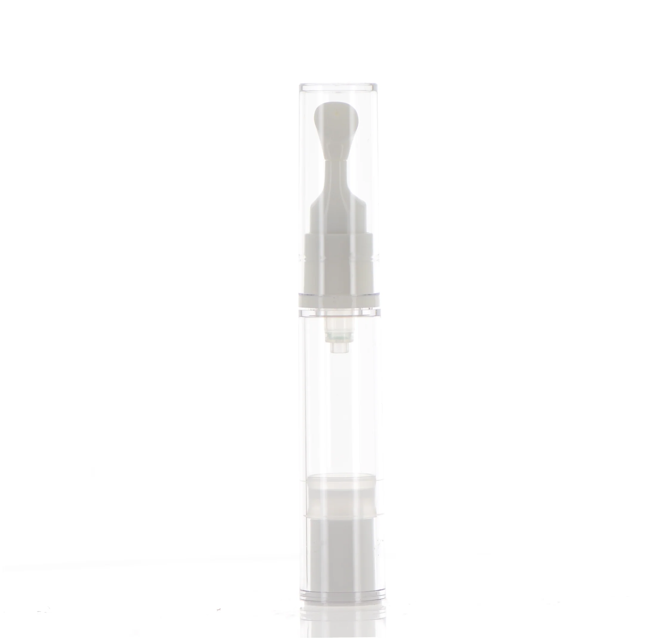 PP, Airless Bottle with Push Applicator and Over Cap
