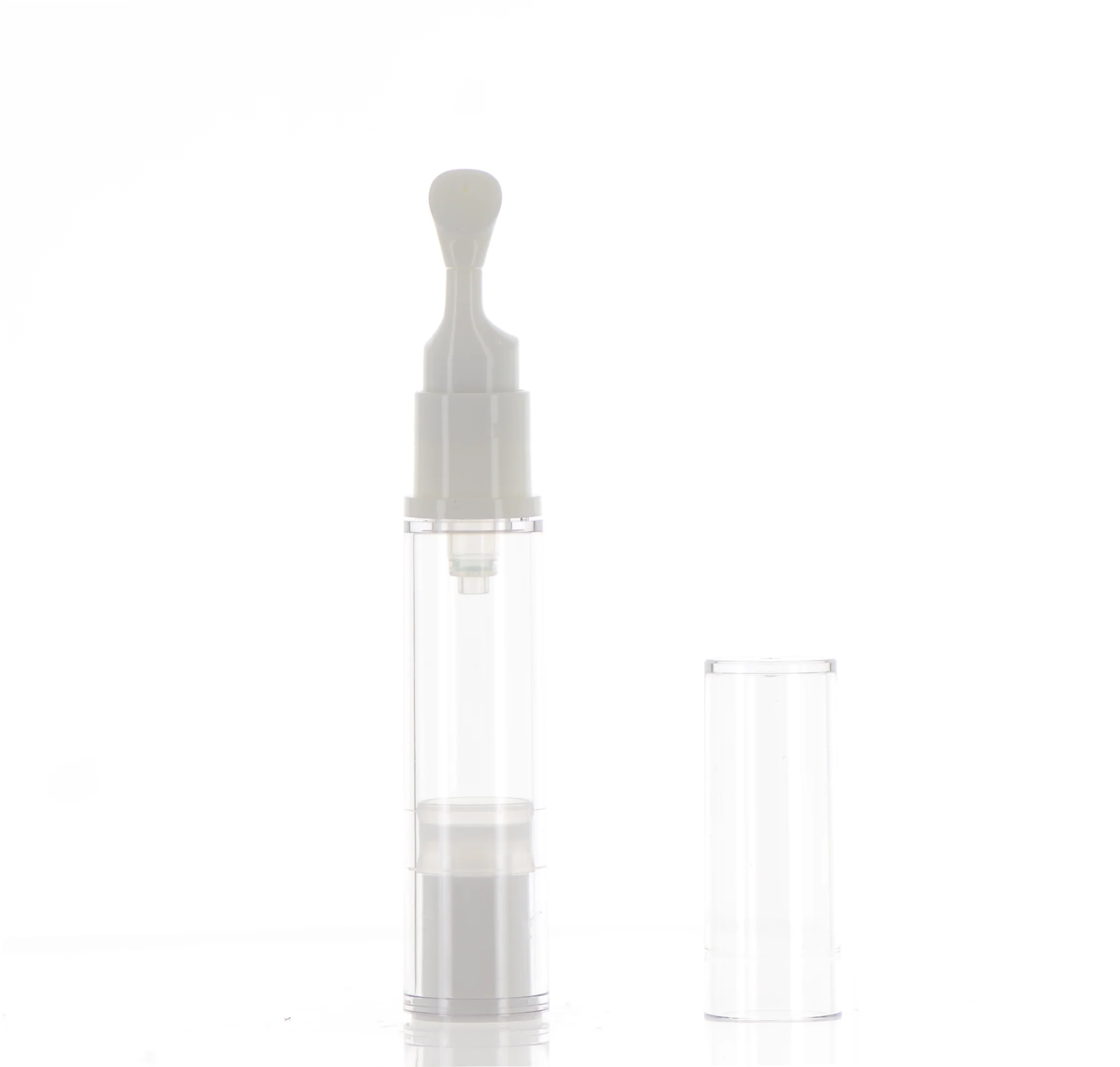 PP, Airless Bottle with Push Applicator and Over Cap - Image 3