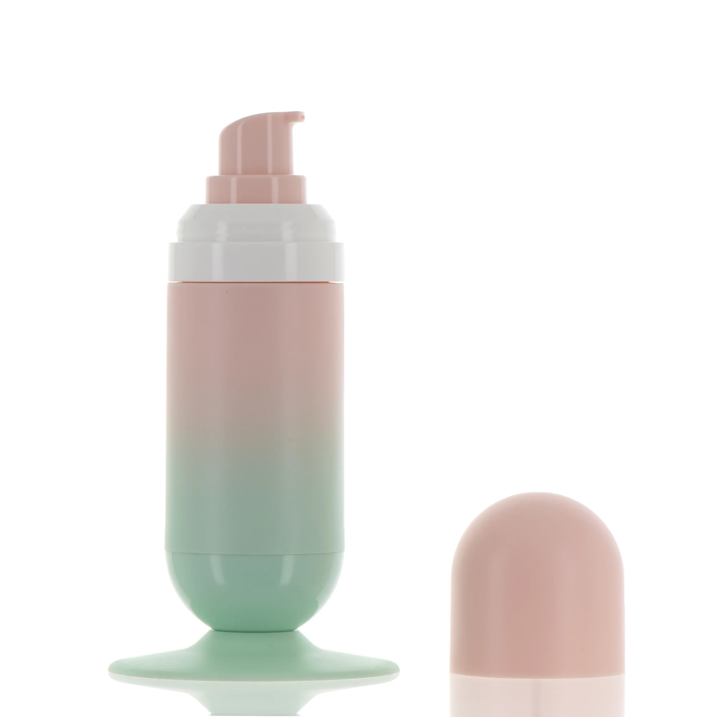 PP, Capsule Shape Airless Bottle With Exclusive Base Stand - Image 2