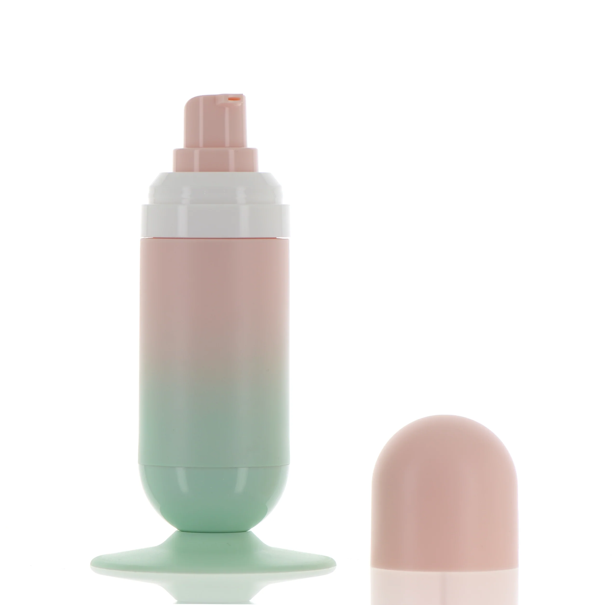 PP, Capsule Shape Airless Bottle With Exclusive Base Stand - Image 3