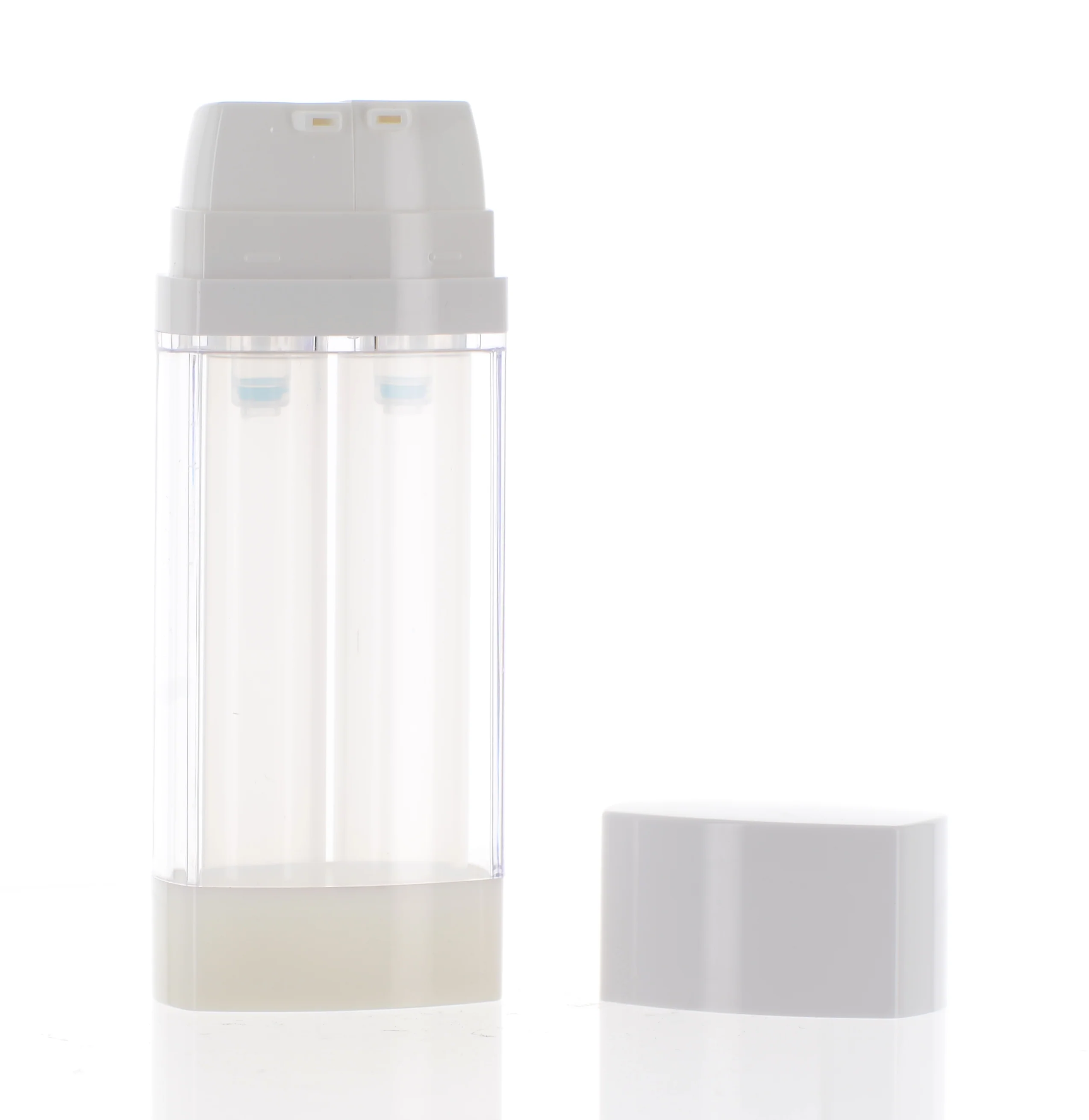 Dual Beauty Bliss: PP/ABS/AS Double Wall Dual*2 Airless Treatment Pump Bottle - Image 2