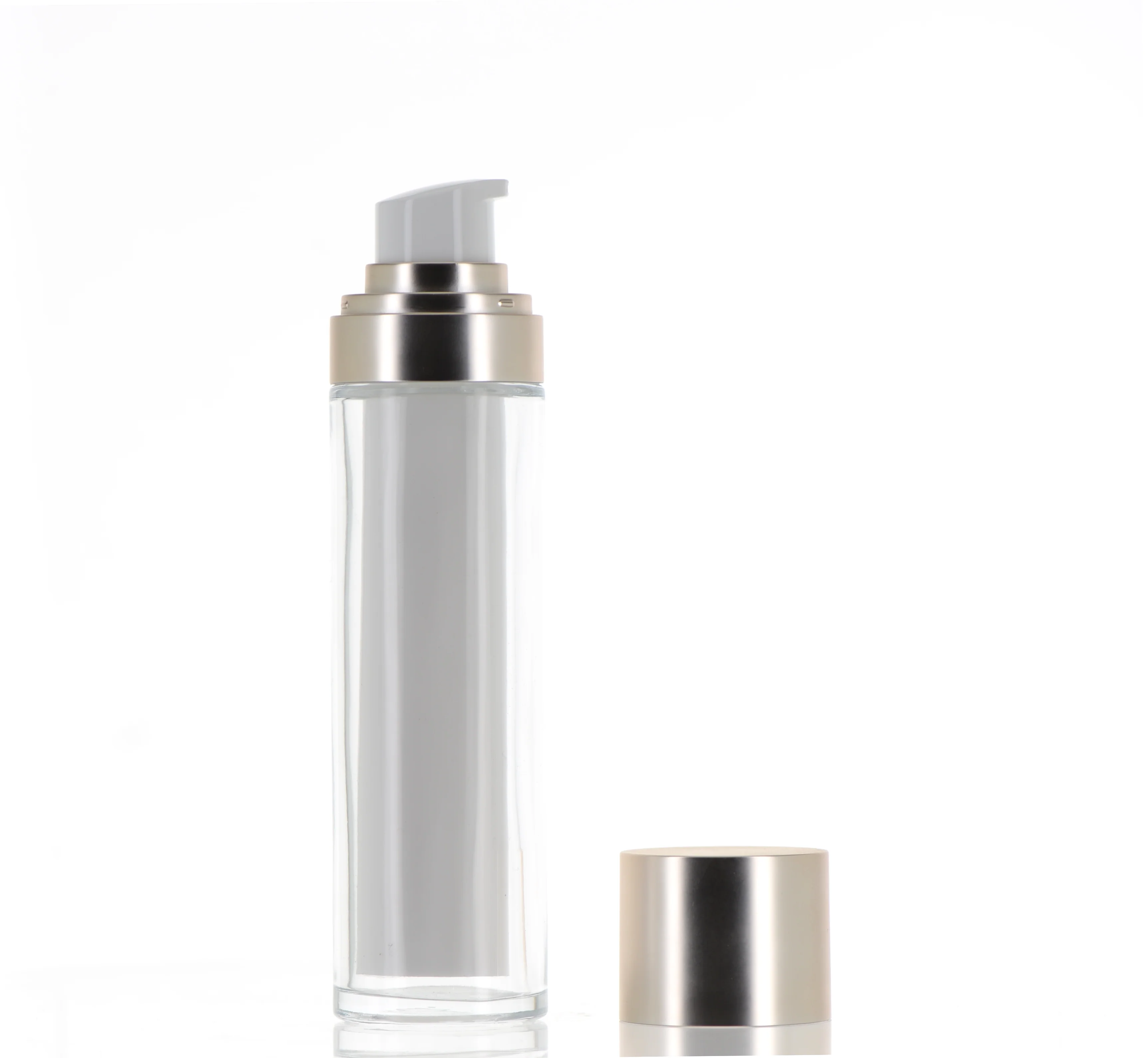 PP/MS/Glass, Cylinder Round Airless Bottle - Image 2