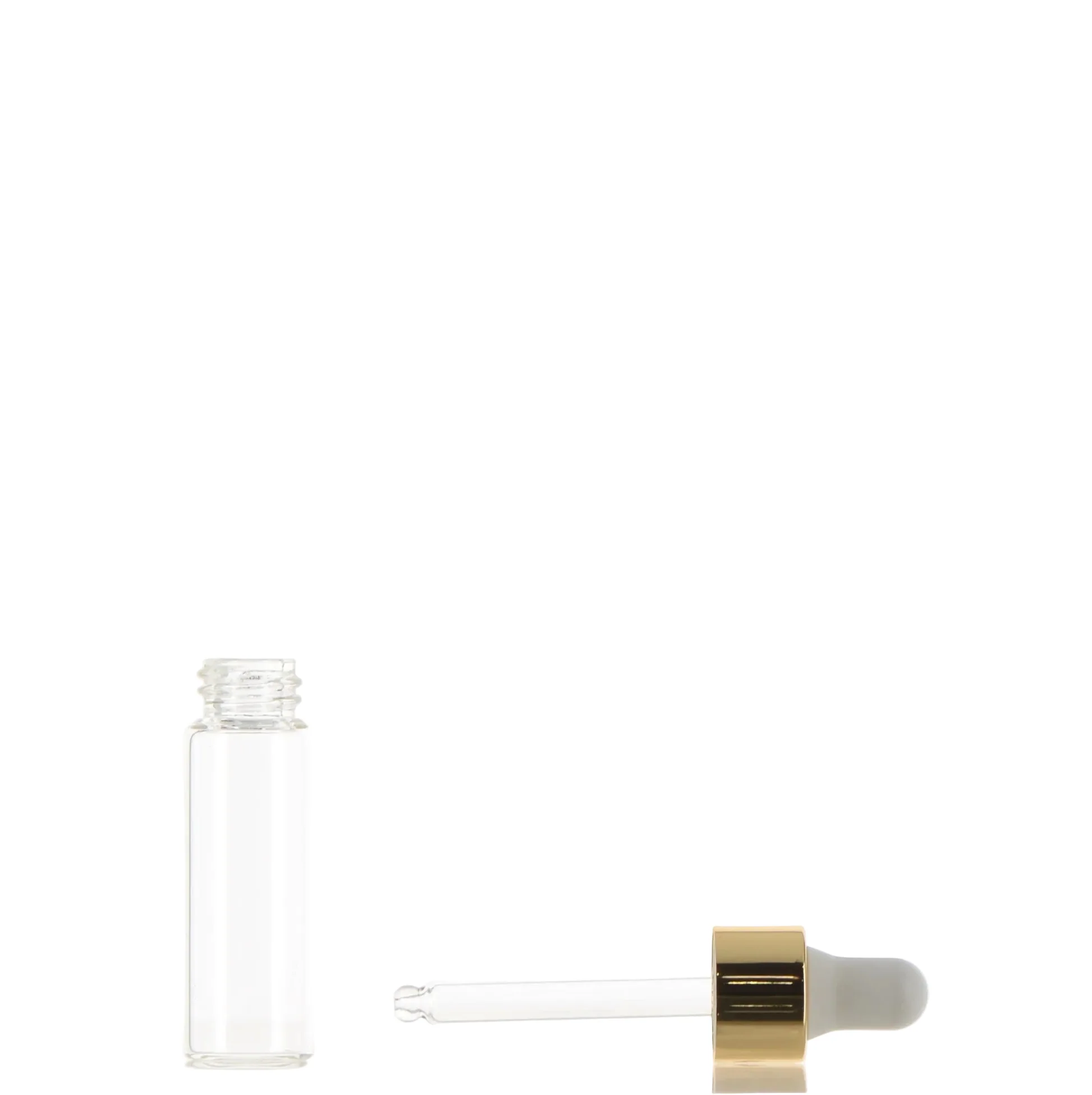 Glass/PP/Aluminum, Round Dropper Bottle - Image 2