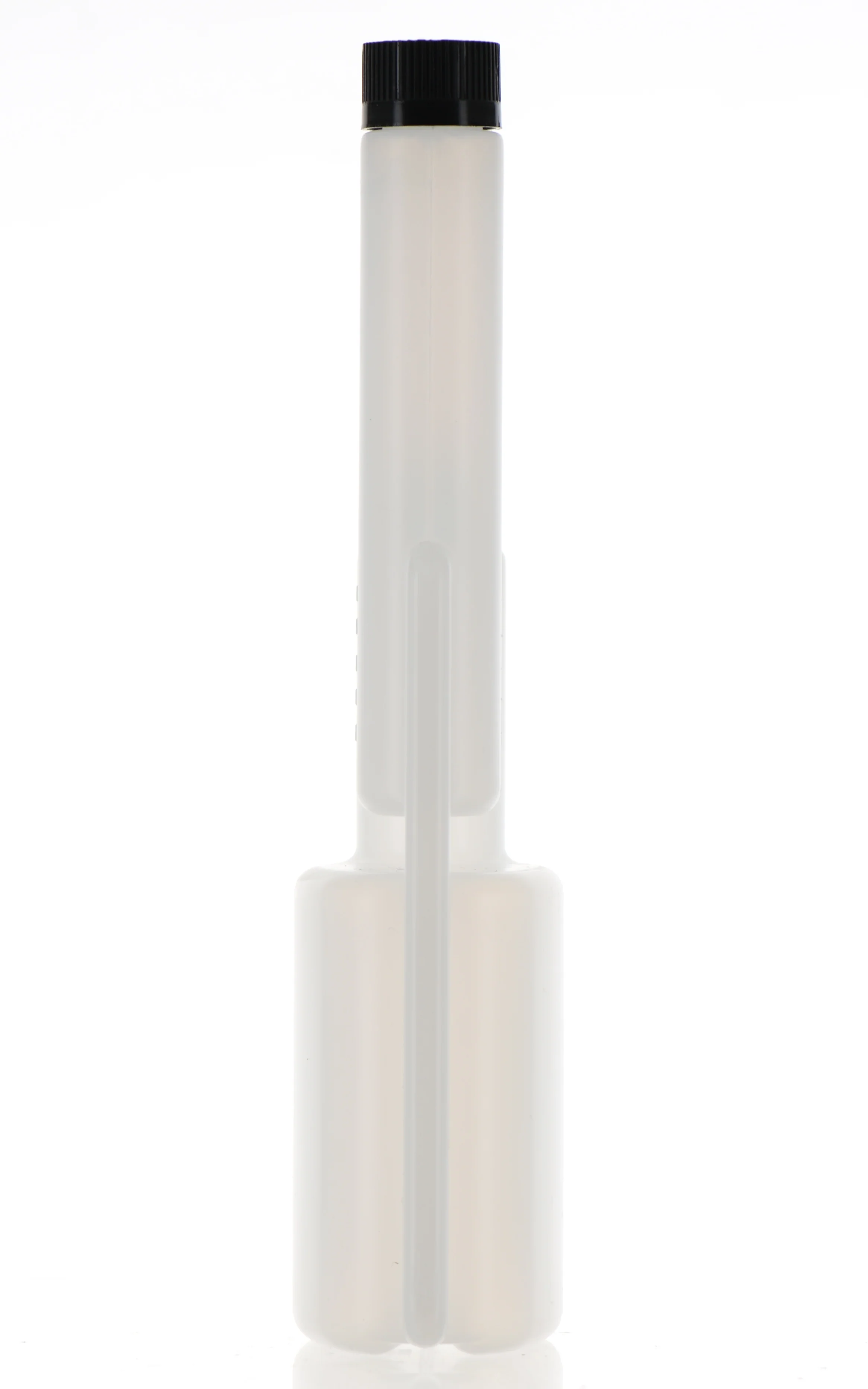 HDPE, Self Measuring Double Neck Dispensing Bottle with CRC Cap - Image 3