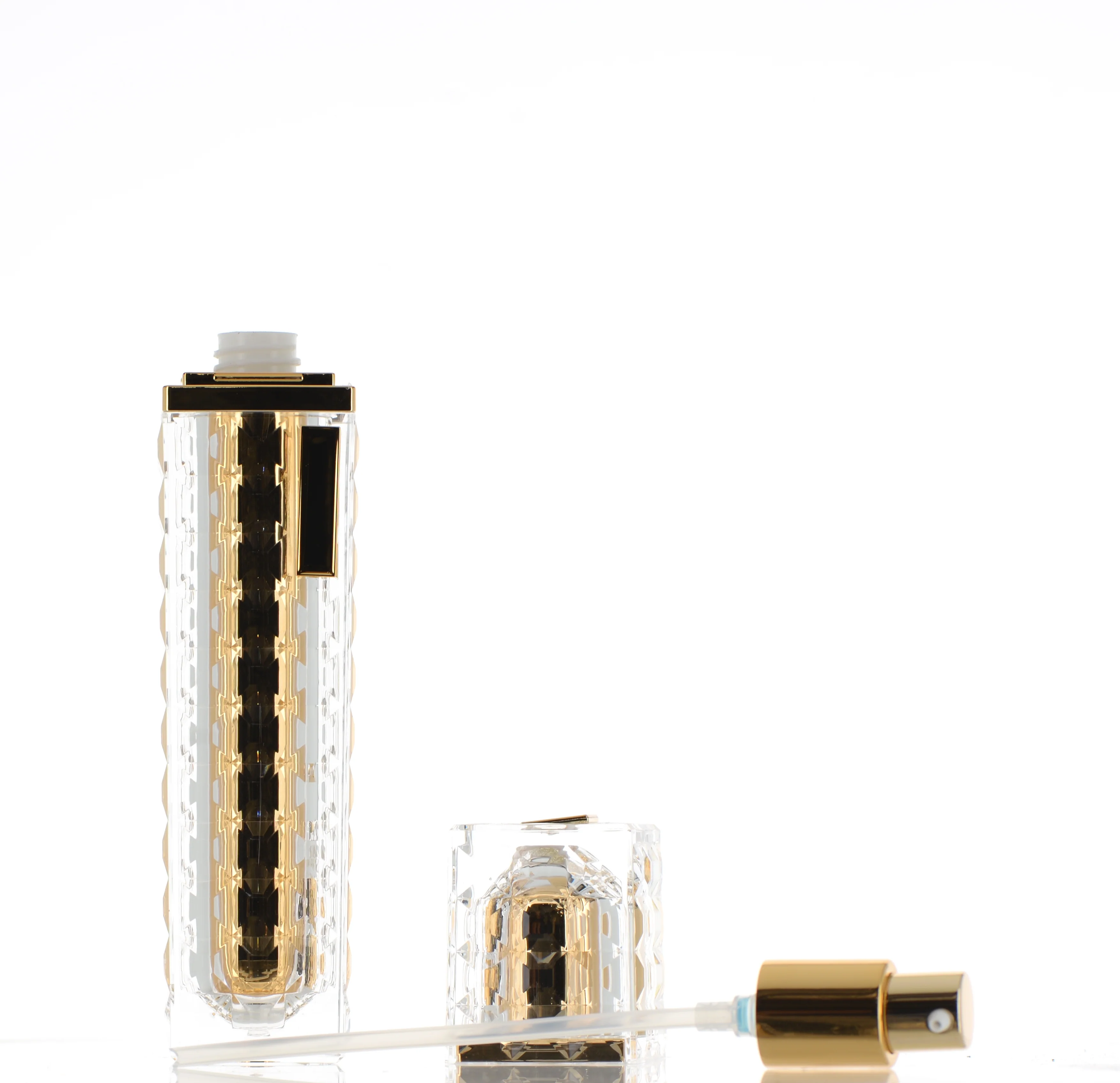 Acrylic/PP, Square Double Wall Treatment Pump Bottle - Image 3