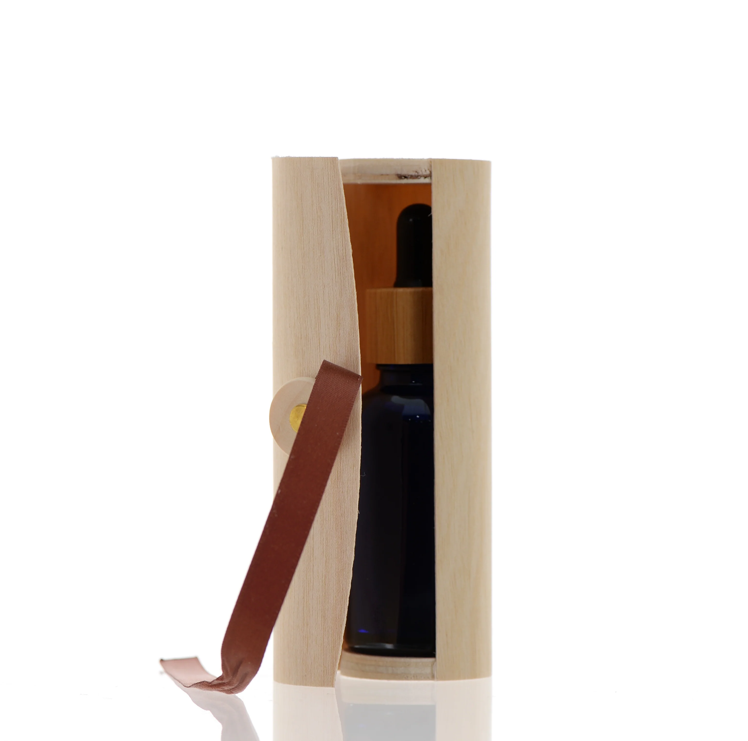 Glass/Bamboo/Silicone Dropper Bottle with Wood Case - Image 3